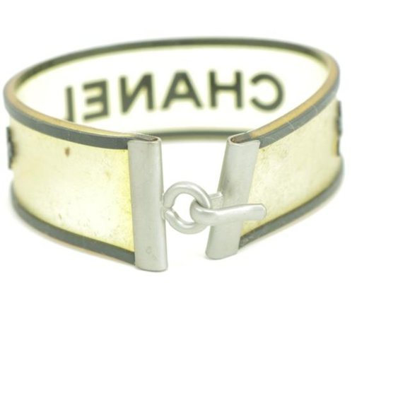 Chanel 01P Clover Chanel Cuff Bangle Bracelet - Picture 5 of 8